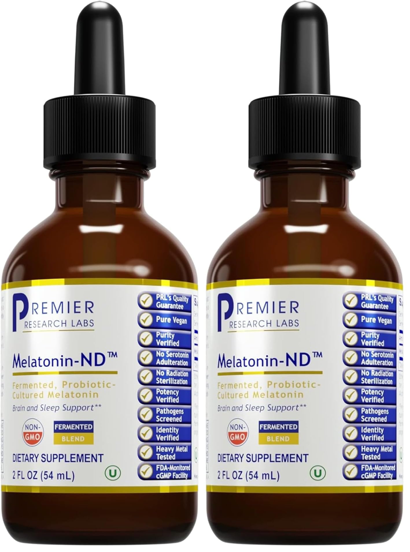 Premier Research Labs Melatonin-ND bottle front for natural sleep support