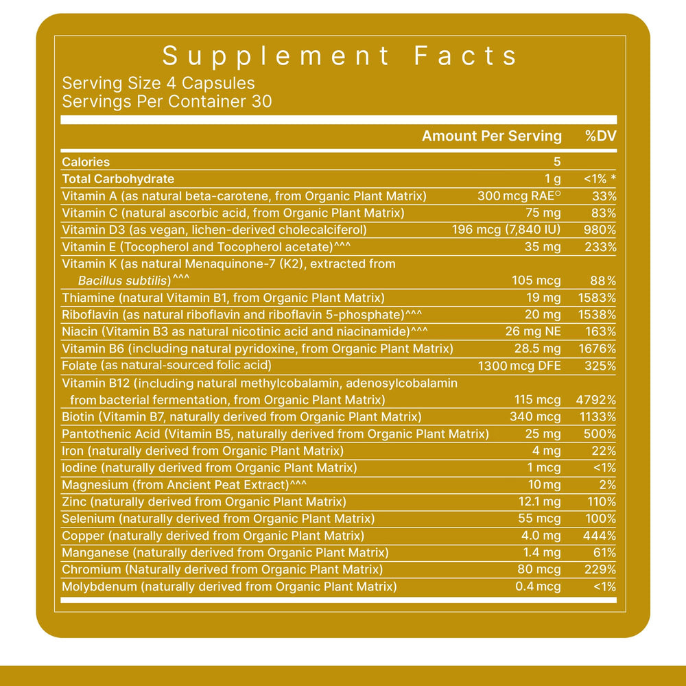 Premier Research Labs multi-vitamin packaging flatlay showcasing premium quality packaging