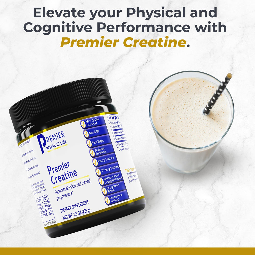 Premier Research Labs Premier Creatine scoop for precise daily dosage.