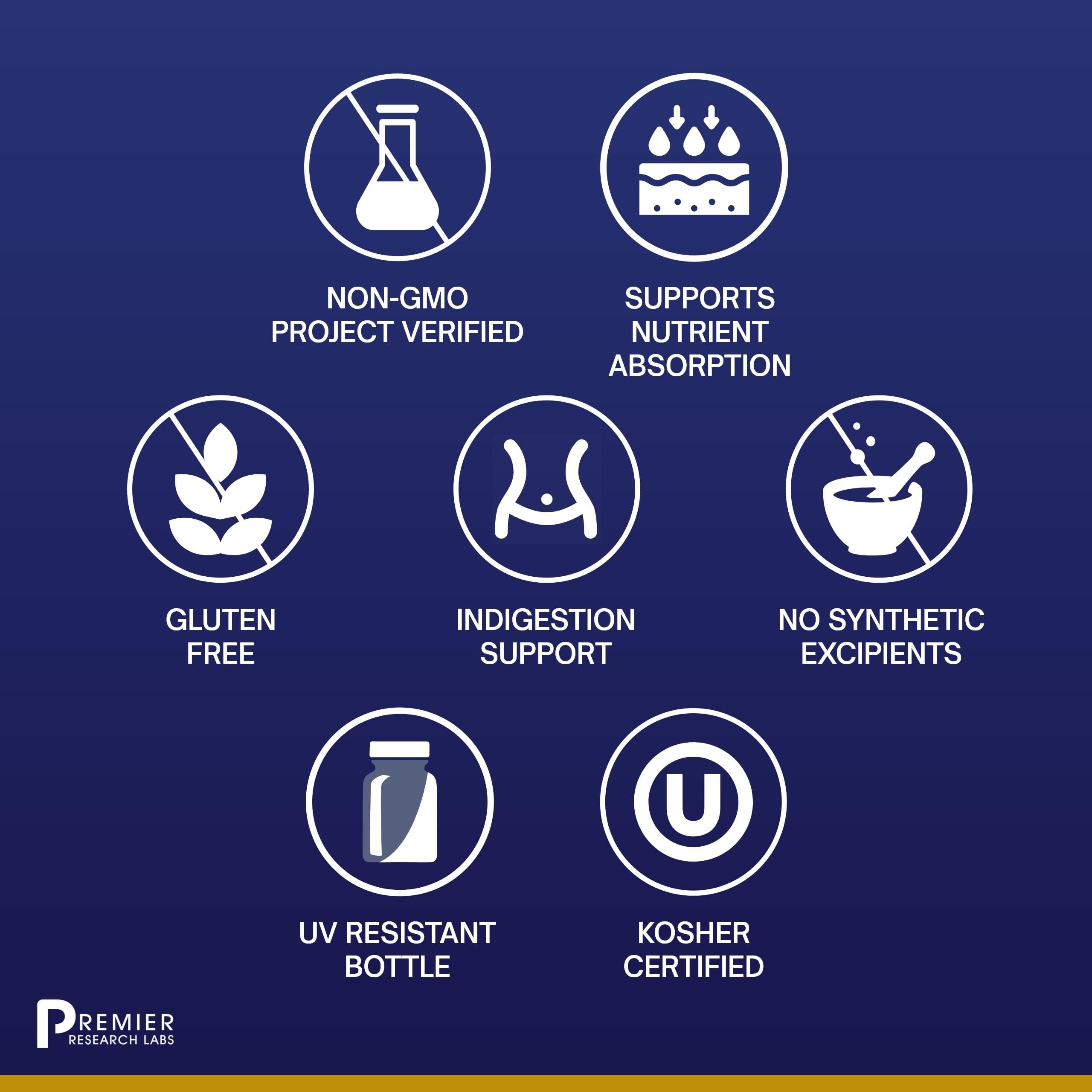 Premier HCL label closeup highlighting ingredients and sourcing