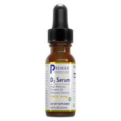 Premier Research Labs Vitamin D3 Serum bottle for daily D3 intake.