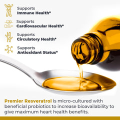 Premier Research Labs Resveratrol label close-up communicates sustainability and high-quality sourcing.