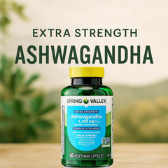 Premium Choice Co Spring Valley Ashwagandha label with quality sticker for trusted handling.