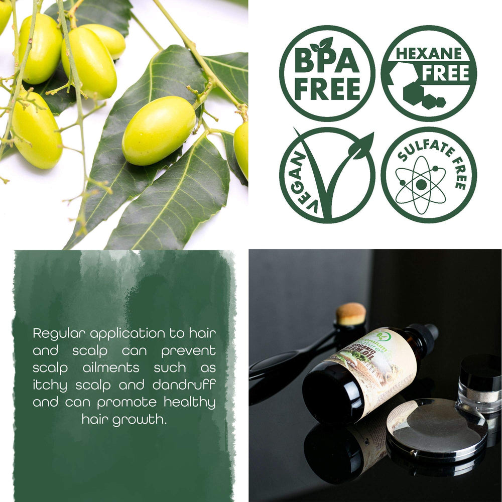 Premium Nature Neem Oil amber bottle highlights cold-pressed purity for skin nourishment.