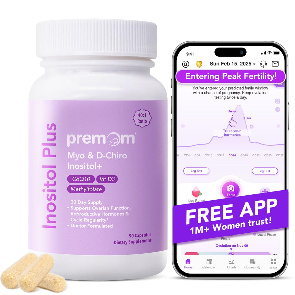 Premom Inositol Plus bottle for daily hormonal balance support