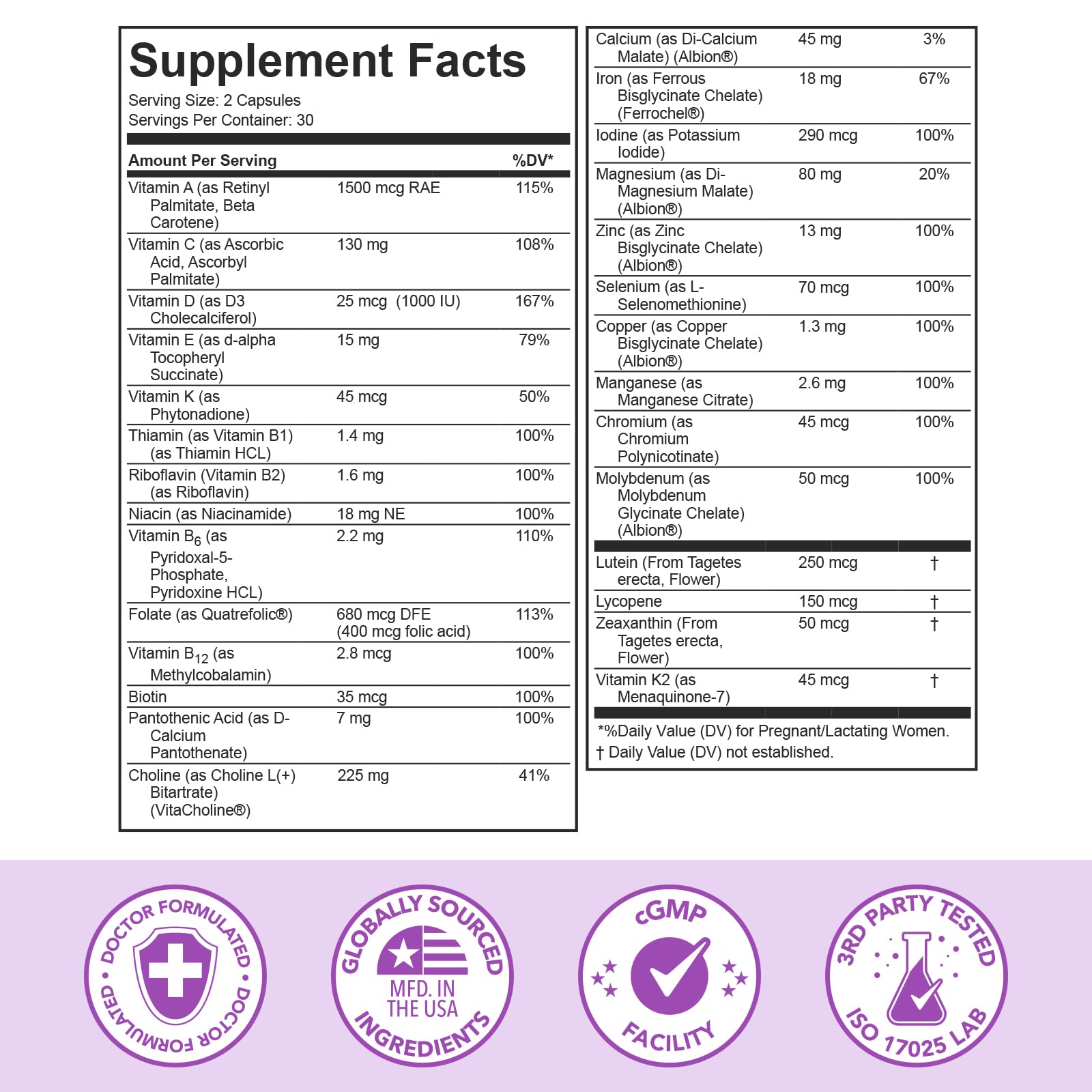 Premom allergen-free packaging communicates gentle, stomach-friendly vitamins.