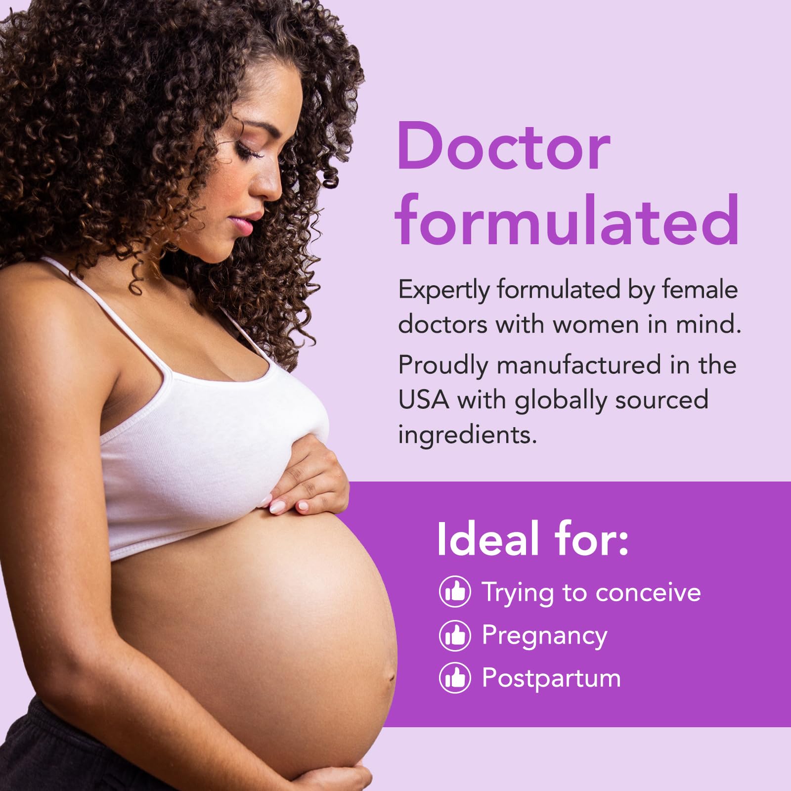Premom iron bisglycinate capsules indicate gentle iron absorption.