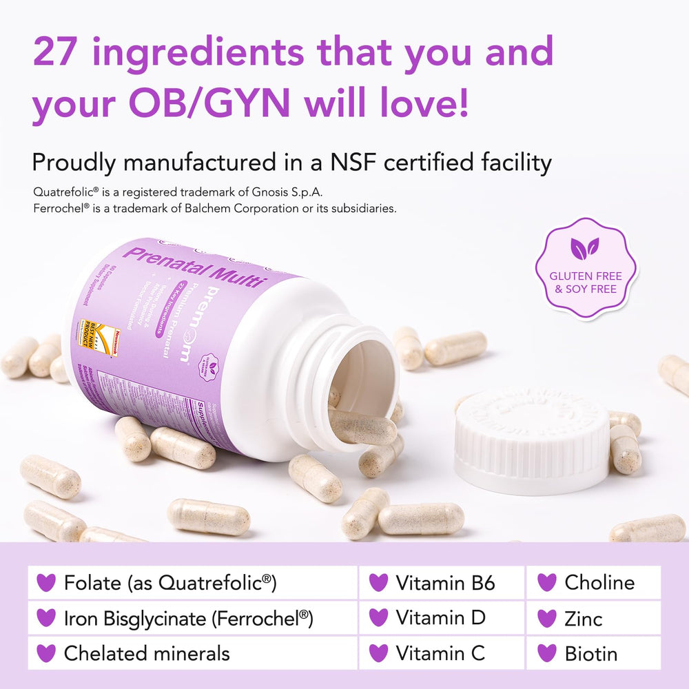 Premom ISO 17025 third-party testing seal ensures purity and potency.