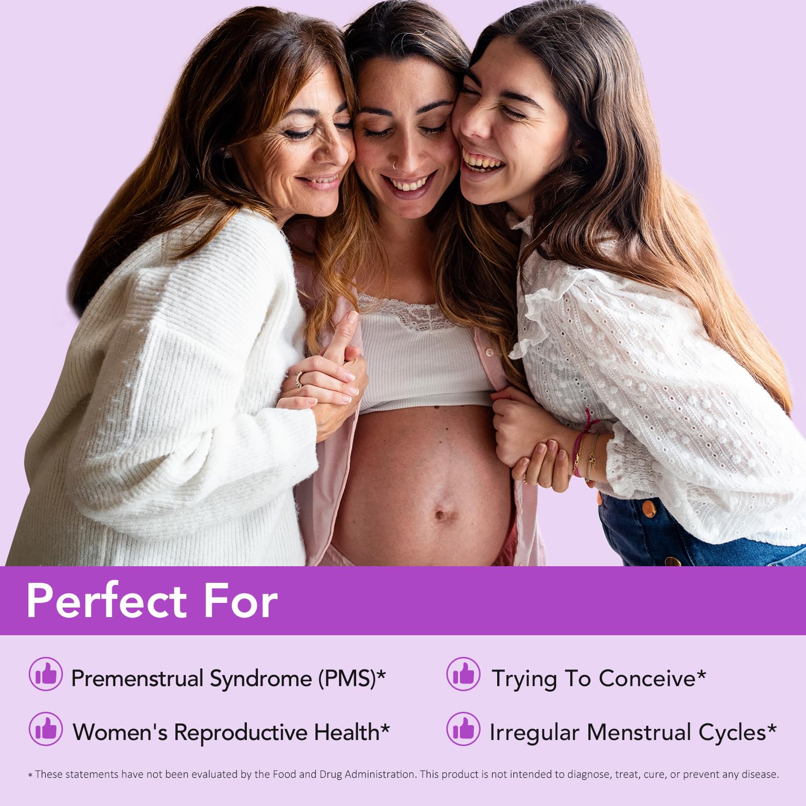 Premom Vitex bottle on wood surface for daily wellness routine and menstrual support.