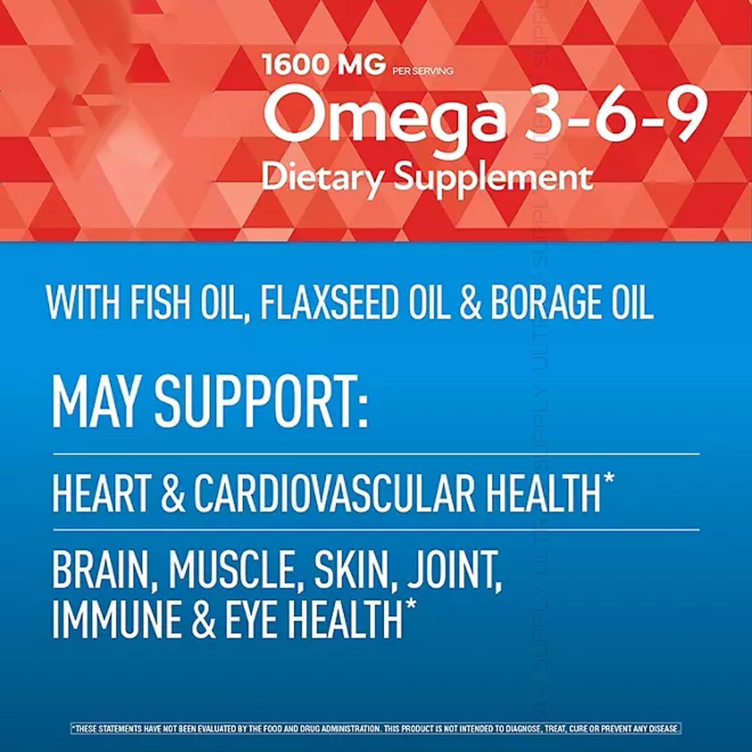 Presca Omega 3-6-9 bottle with scoop for measured daily dose.