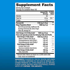 Presca Omega 3-6-9 bottle back detailing ingredients for balanced fatty acids.