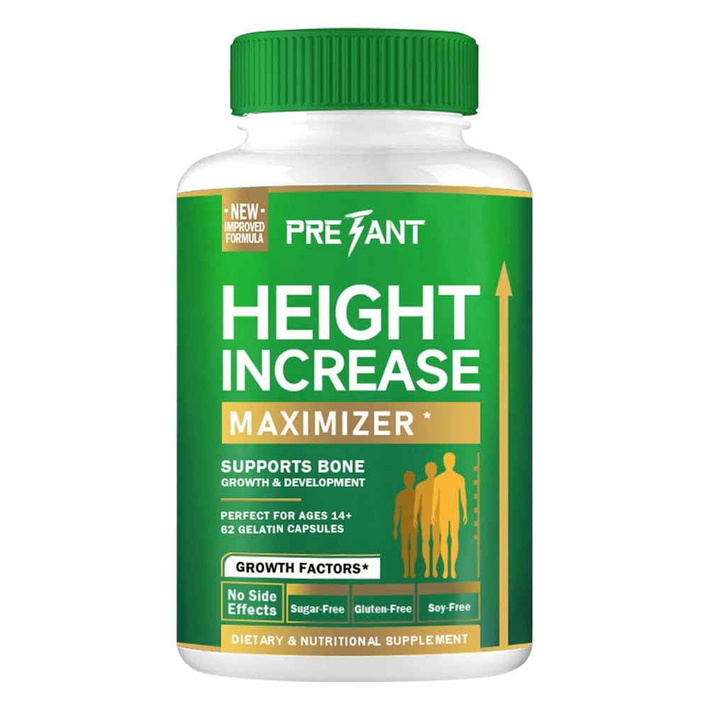 Pretant Growth Capsules bottle front view supporting bone strength for daily use