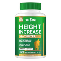 Pretant Growth Capsules bottle front view supporting bone strength for daily use