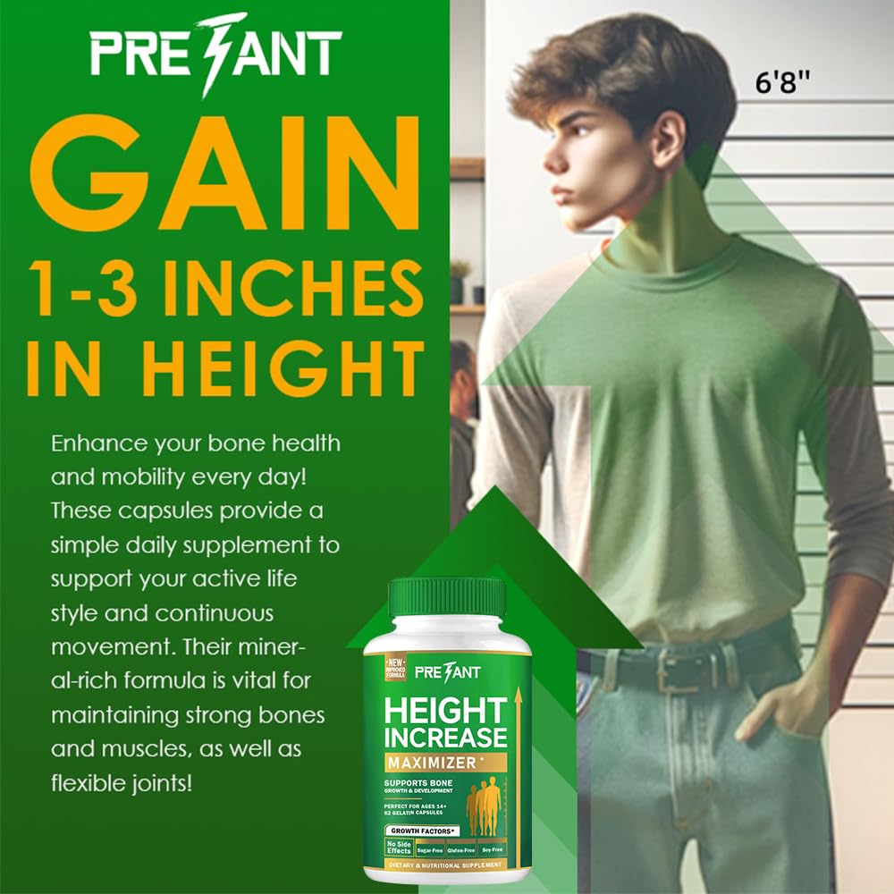 Ingredients of PRETANT Growth Capsules with calcium and vitamin D