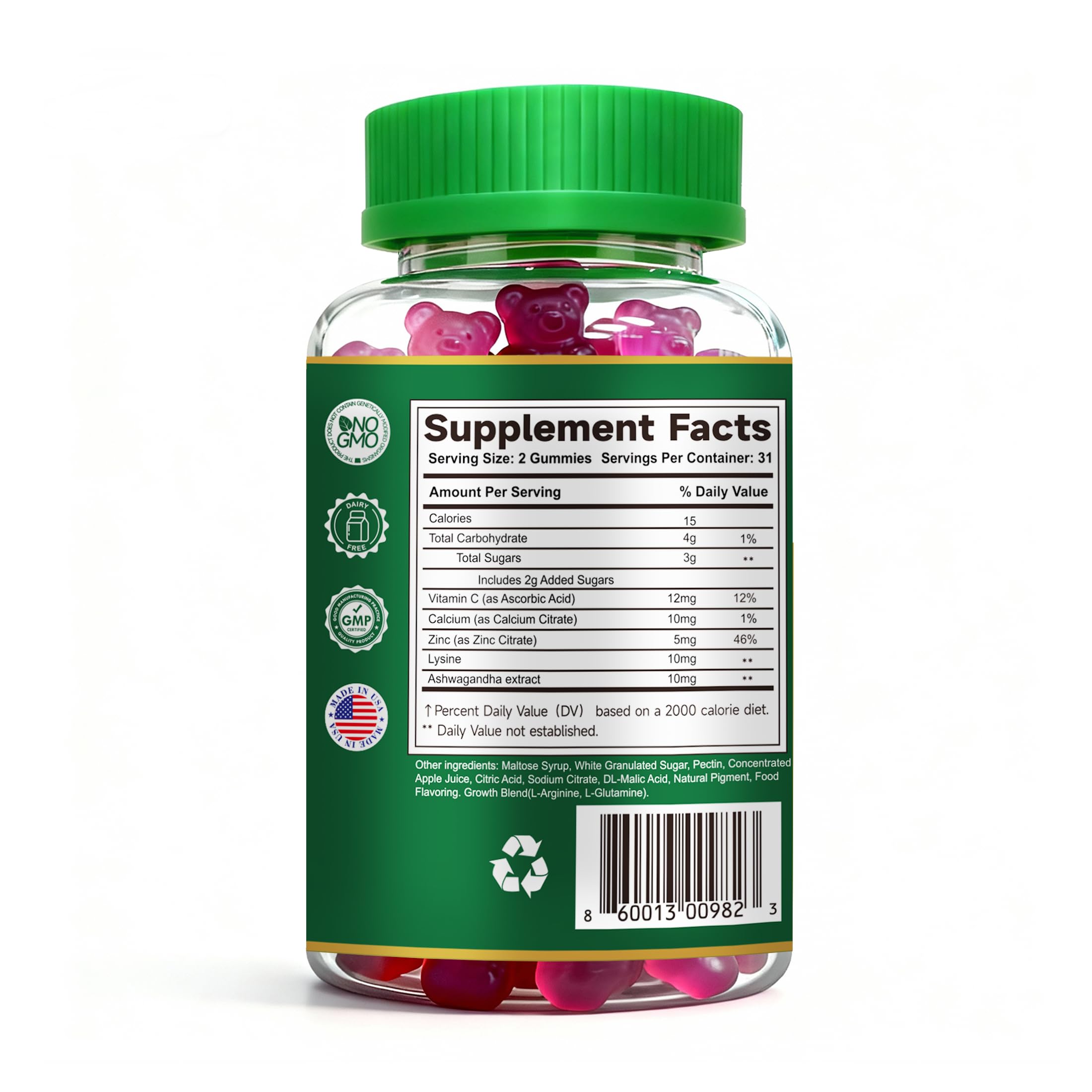 PRETANT Growth Gummies grape serving ready for everyday use.