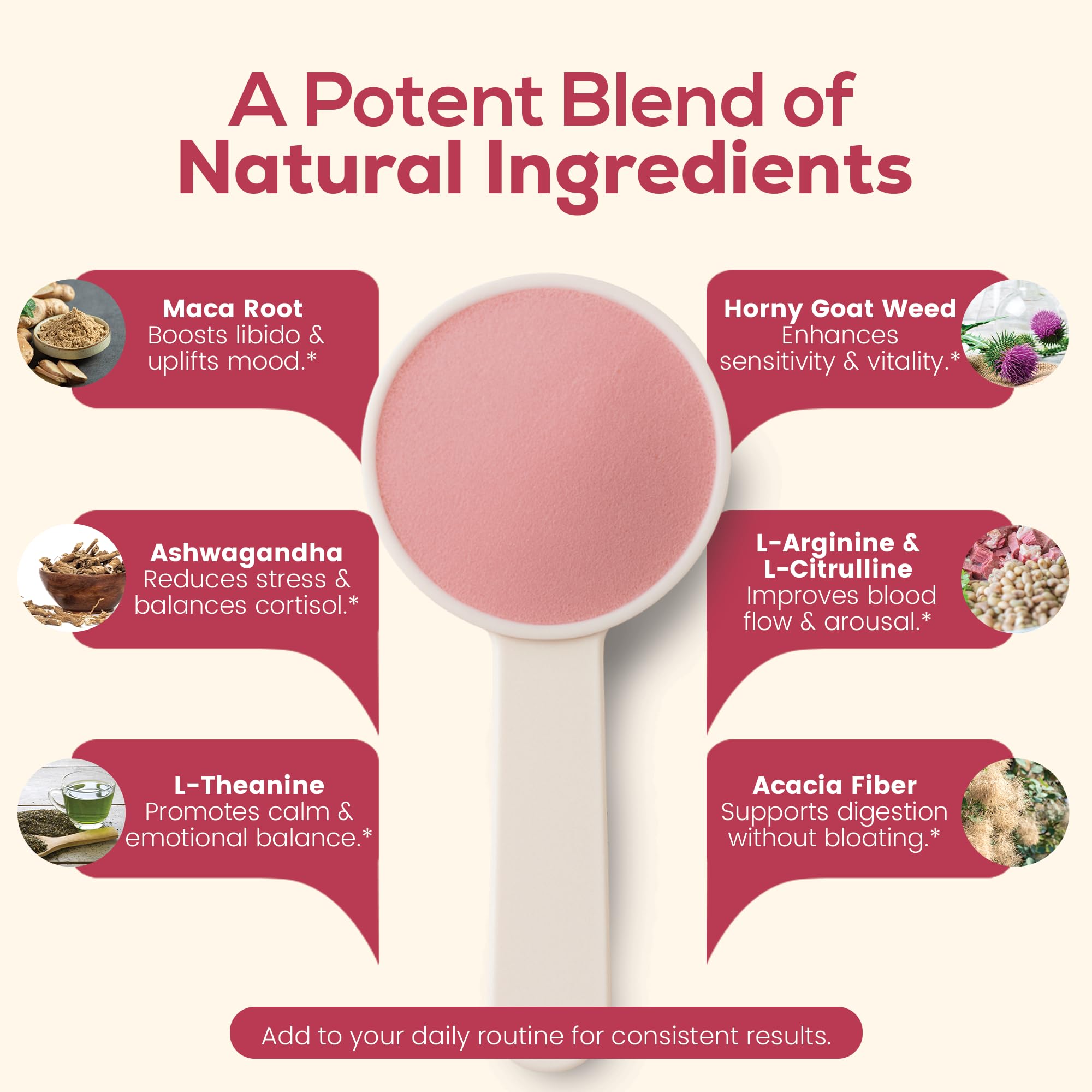 Pretty Plz? Female Libido Booster powder poured into a glass for instant hydration.