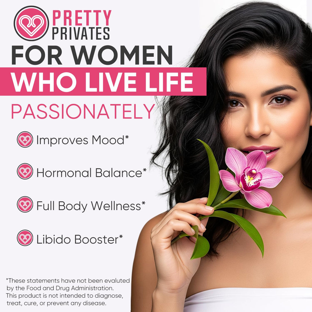 Pretty Privates libido pills close-up, compact and easy to take