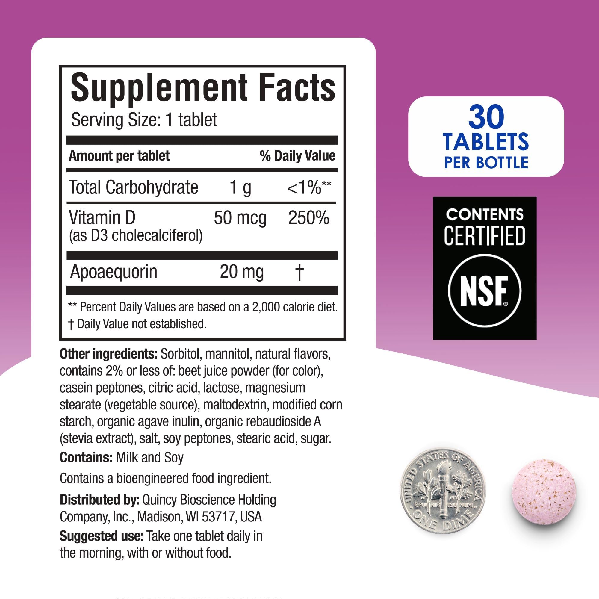 Prevagen Apoaequorin ingredient visual emphasizing brain-focused formula