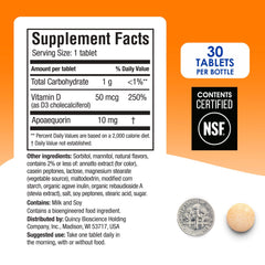Prevagen Apoaequorin ingredient label highlighting a brain-focused formula