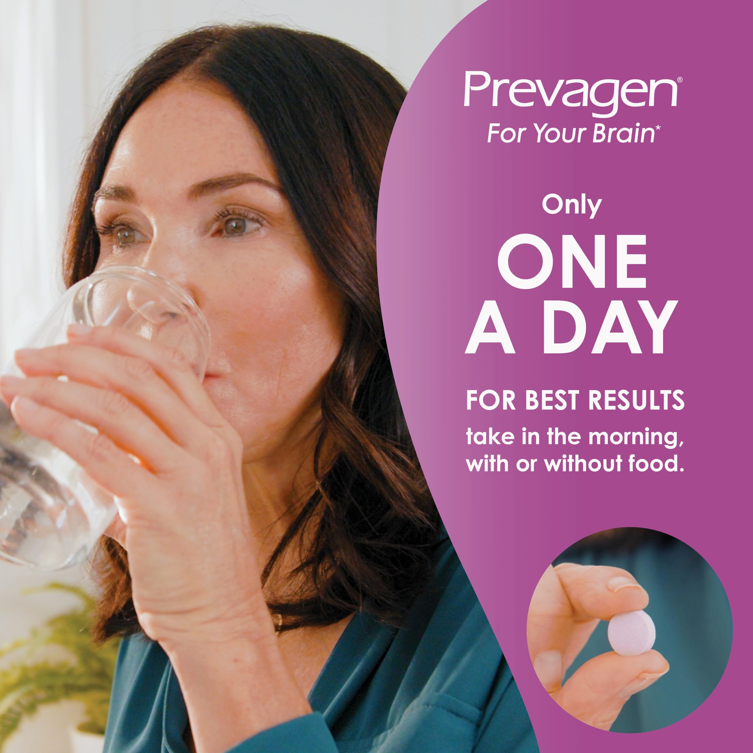 Prevagen bottle on countertop illustrating everyday use