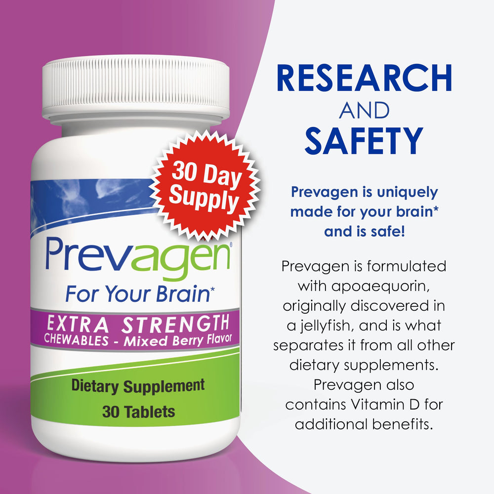 Prevagen bottle label highlighting Vitamin D3 for everyday wellness