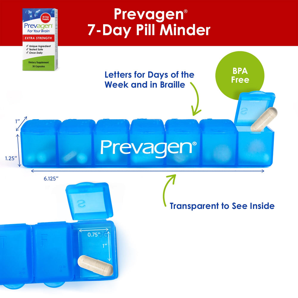 Prevagen Extra Strength capsules in bottle, convenient one-daily intake.