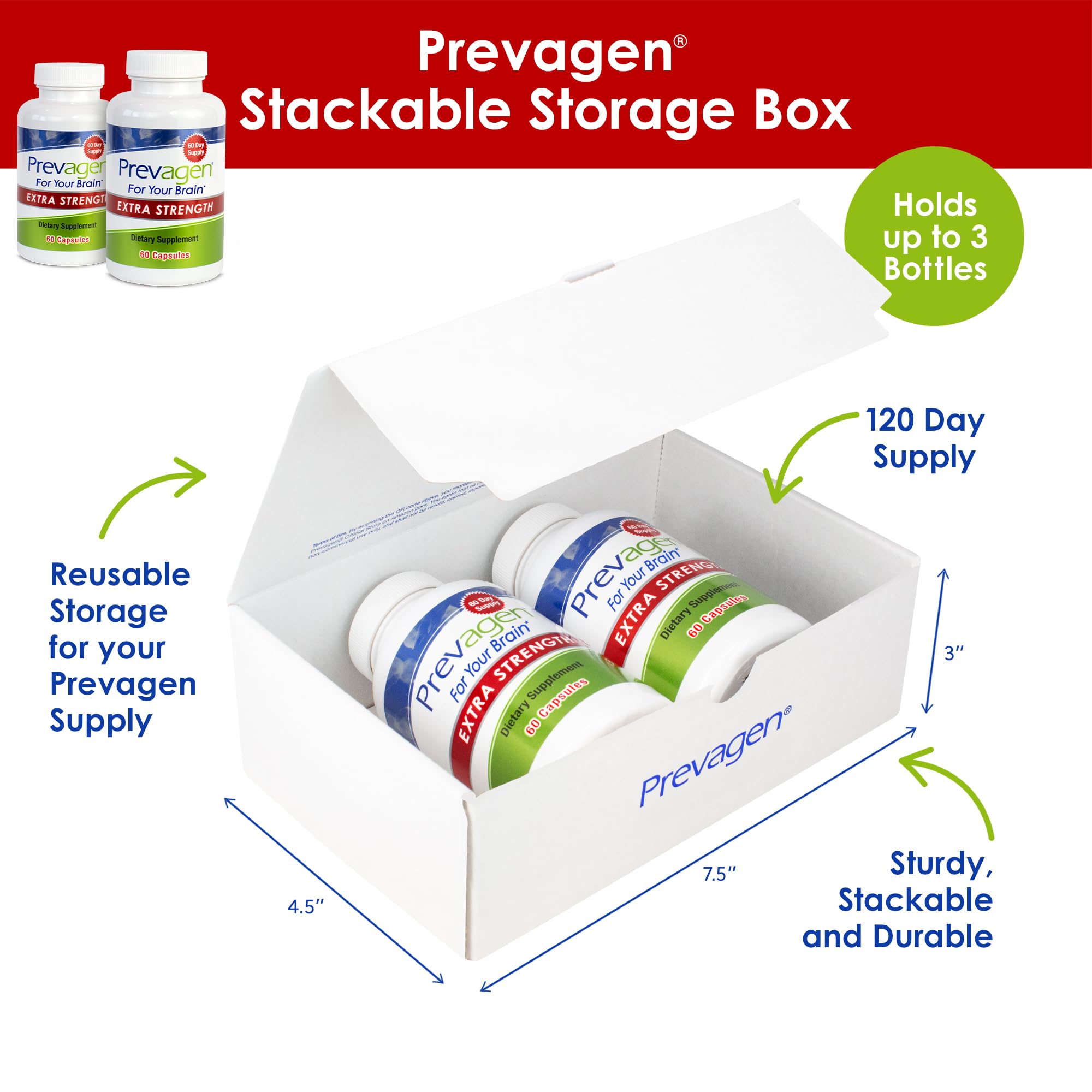 Prevagen Extra Strength packaging box for gifting and storage
