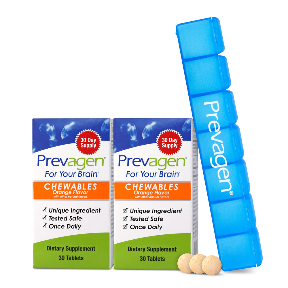 Prevagen orange chewables bottle for a daily brain-friendly routine