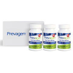 Prevagen Regular Strength bottle with 90 capsules for daily use.