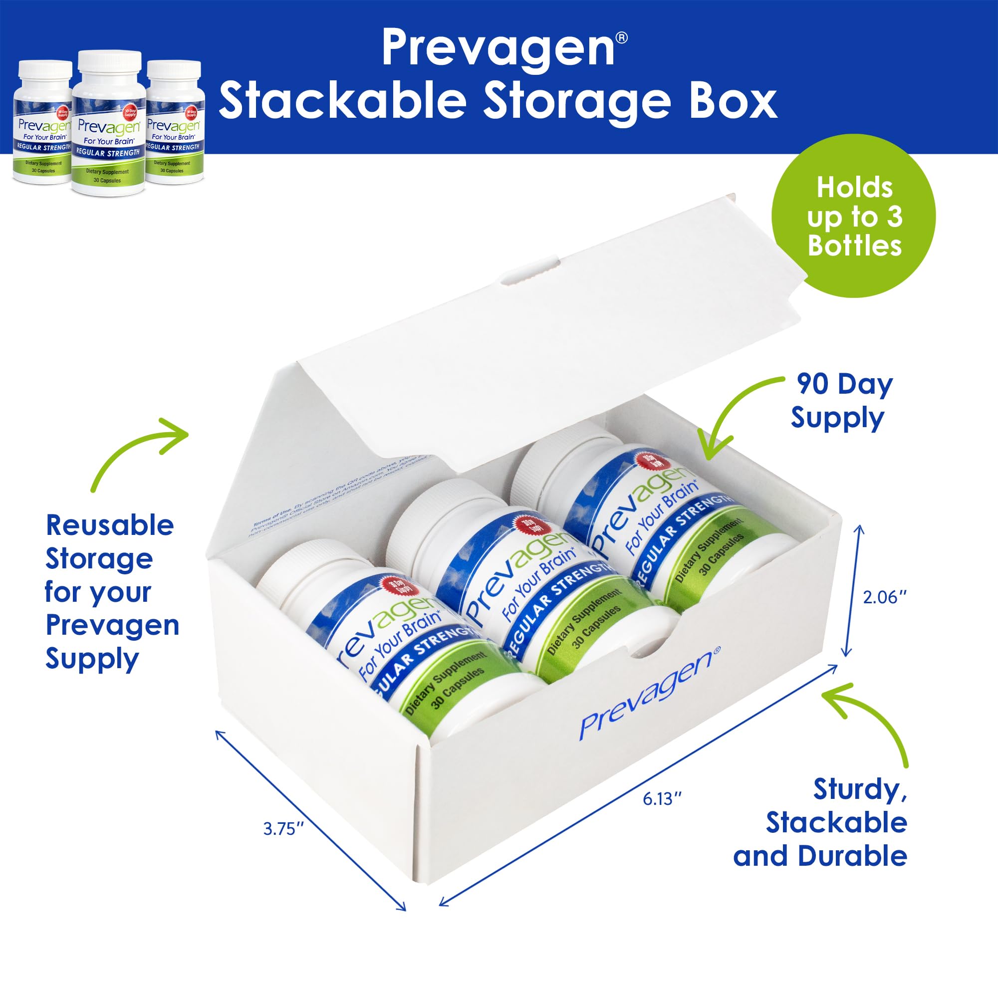 Prevagen Regular Strength box and bottle on display.