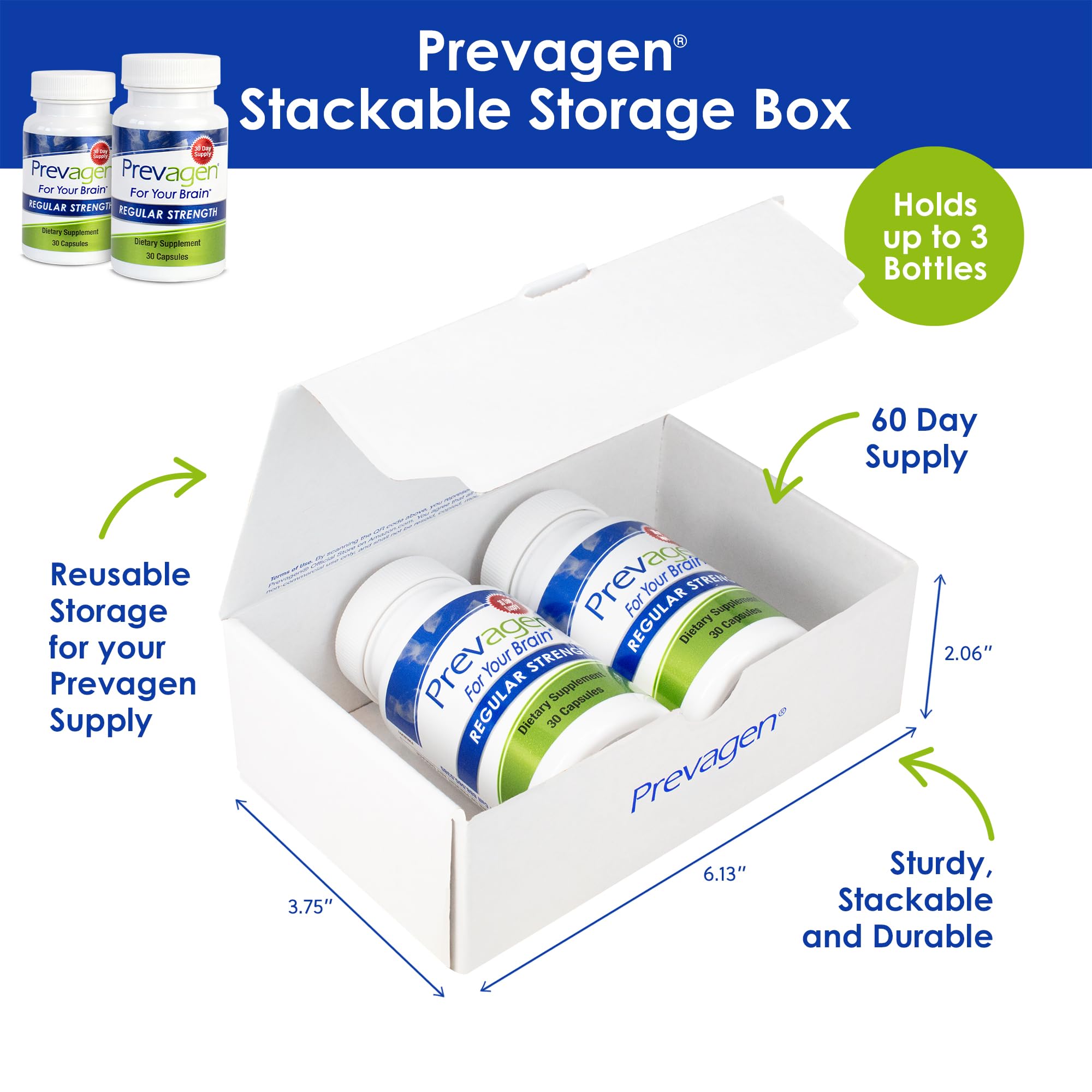 Prevagen Regular Strength capsules closeup highlighting easy daily dosing