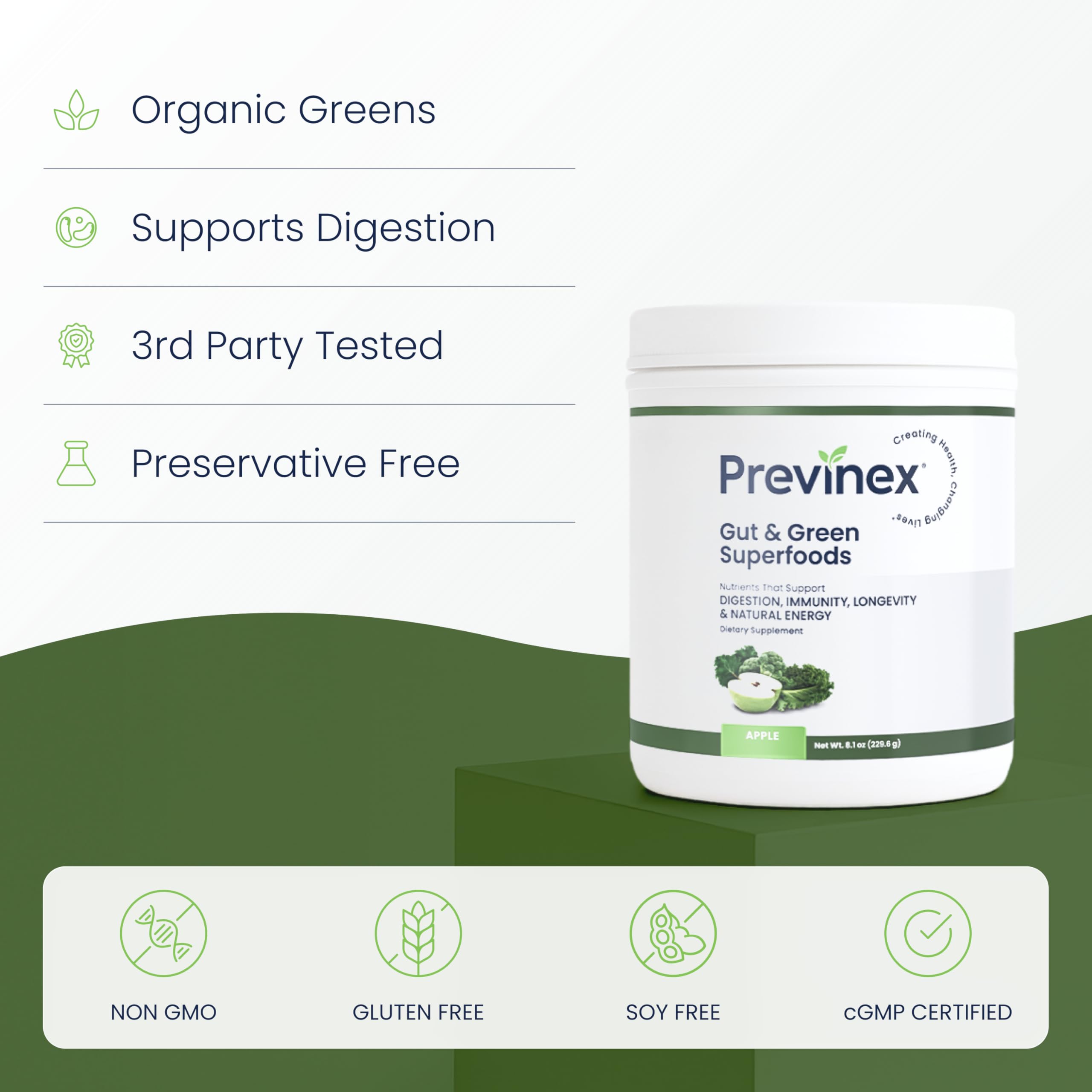 Previnex scoop in hand, showing an easy serving for busy days