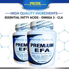 Pride Nutrition Premium EFA easy-to-swallow softgels designed for daily use