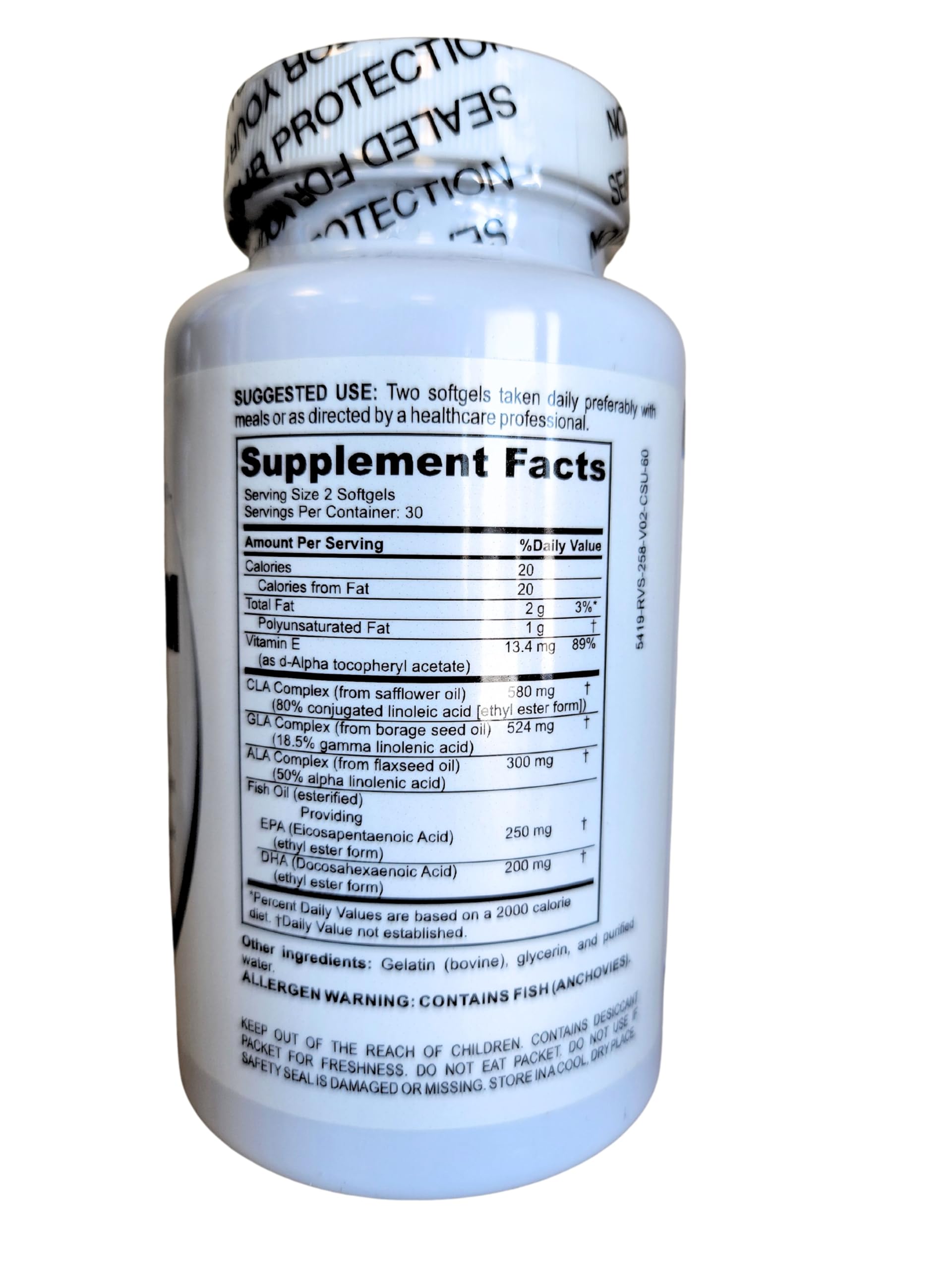 Pride Nutrition Premium EFA softgels close-up for easy swallowing