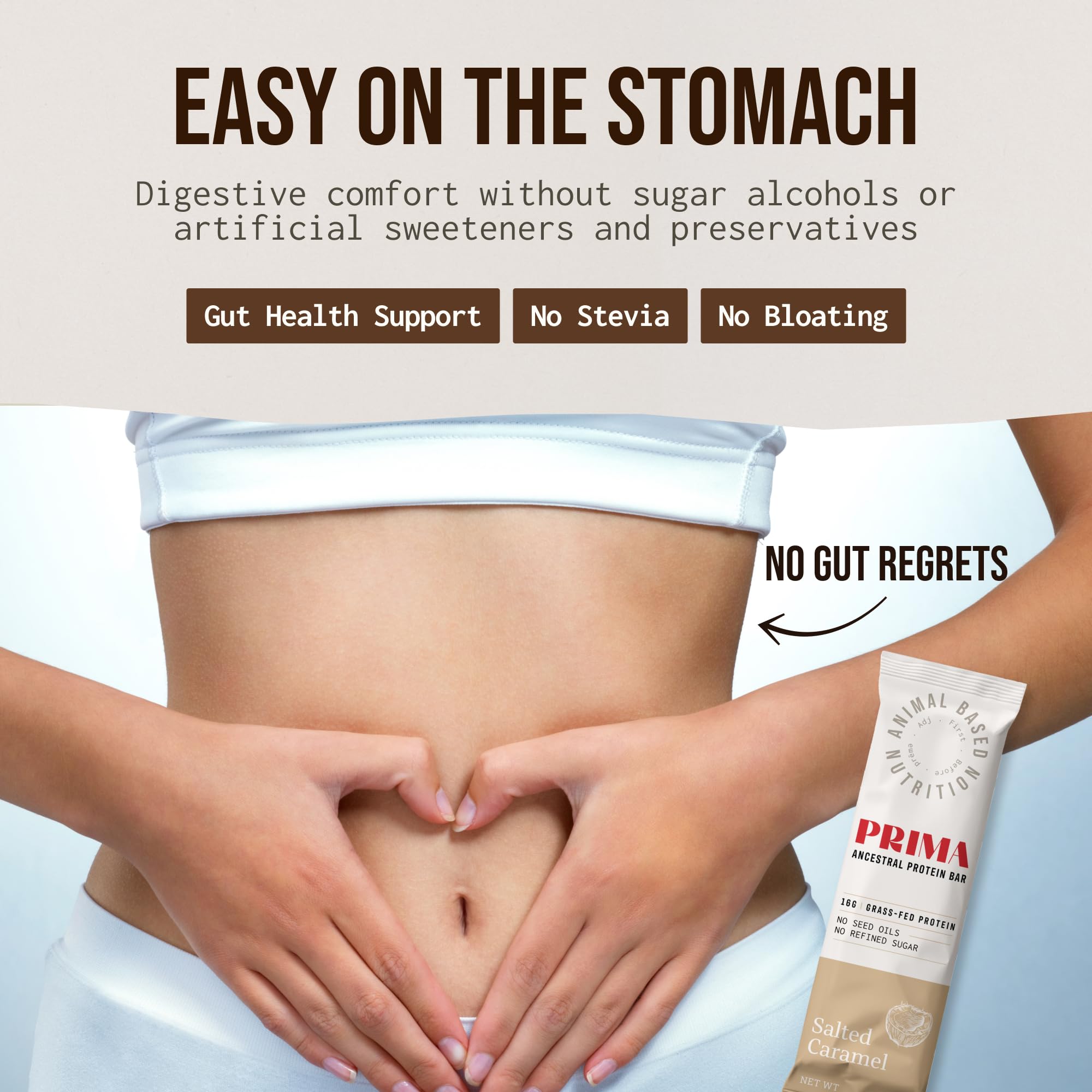PRIMA ANCESTRAL PROTEIN BAR à emporter : parfait snack rapide lors d'une journée bien remplie.