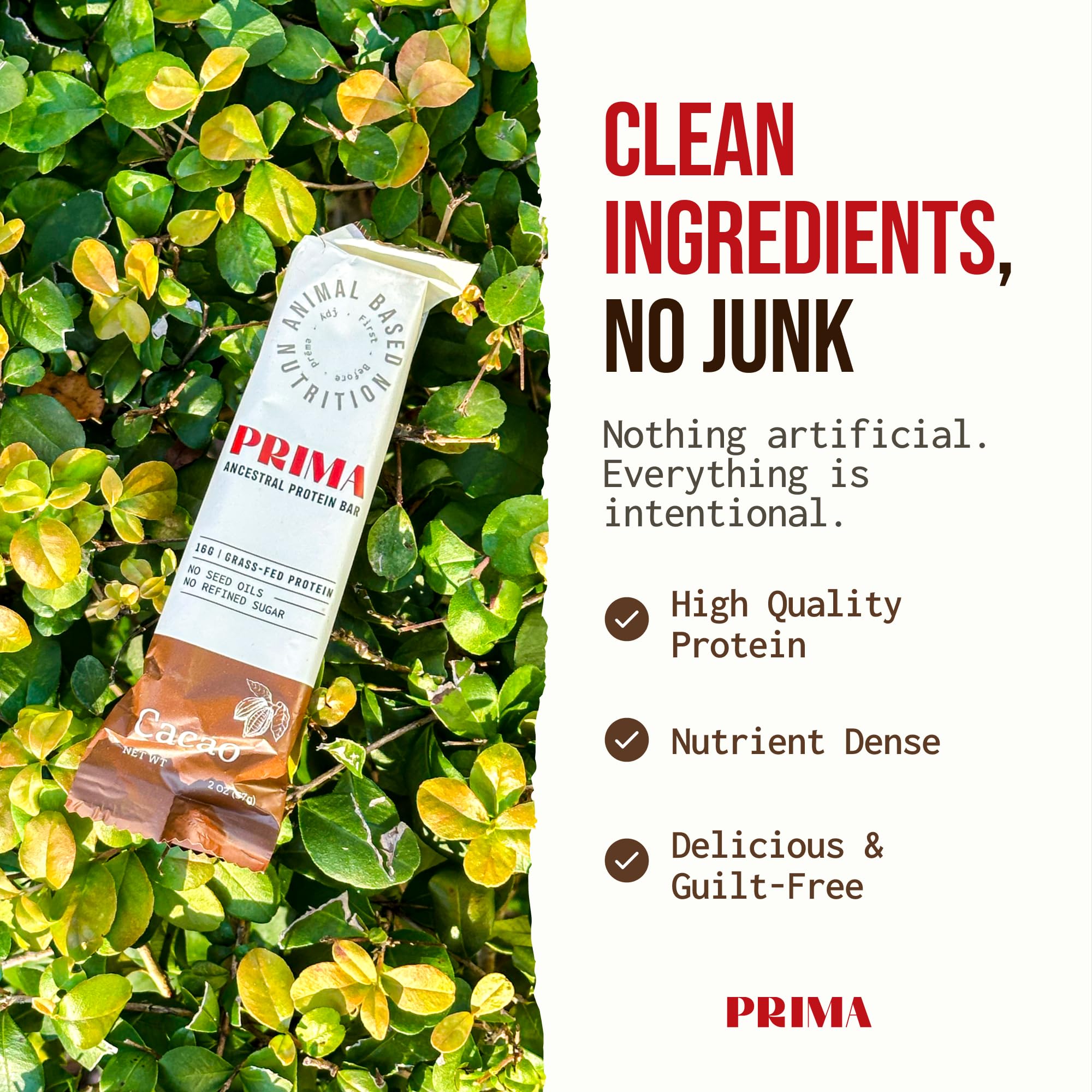 Miel cru dans PRIMA ANCESTRAL PROTEIN BAR : douceur naturelle.