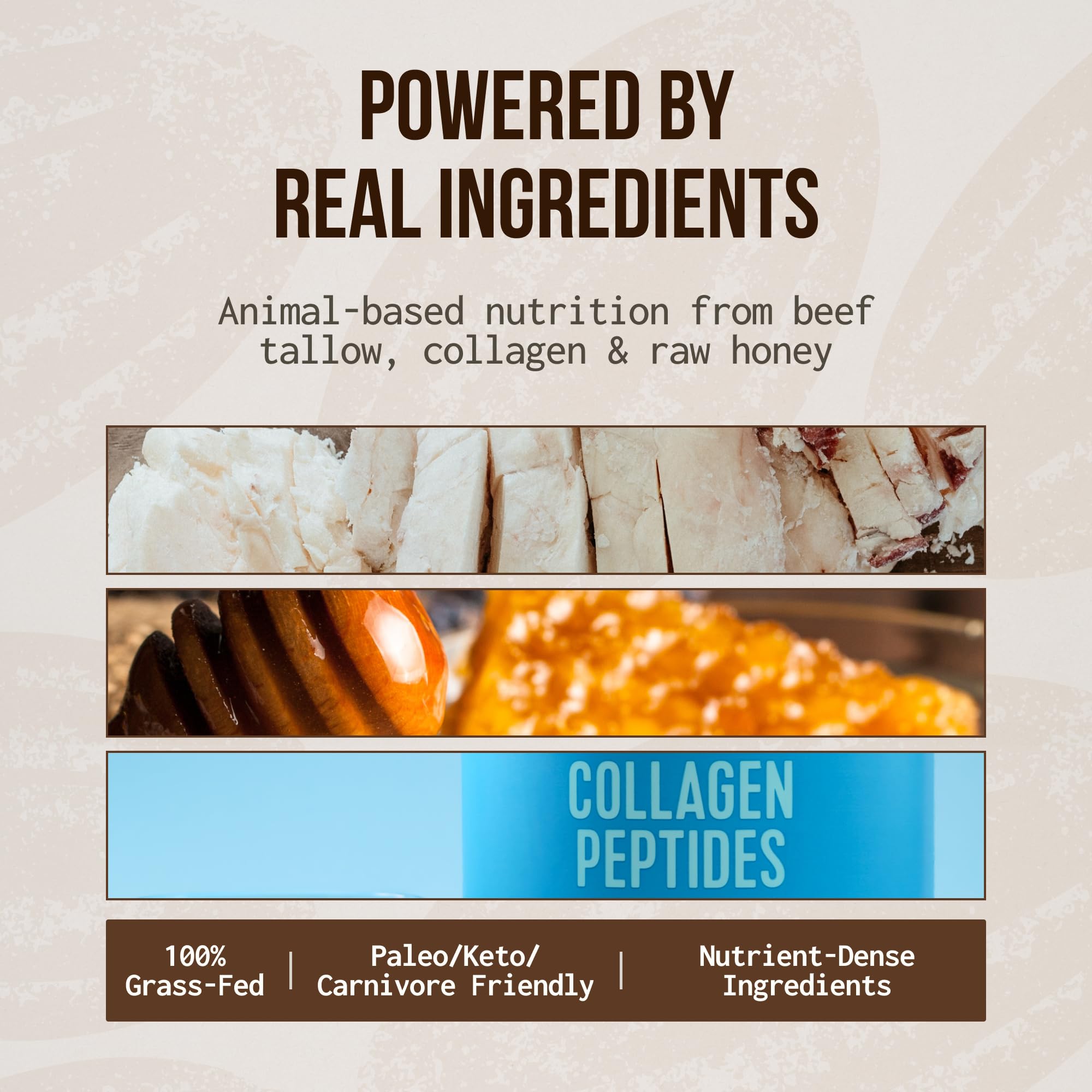 Raw honey notes in PRIMA Ancestral Protein Bar for natural sweetness.
