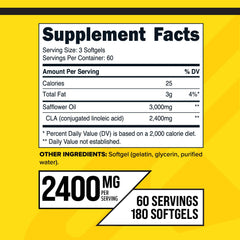 Primaforce CLA 2400 mg en cápsulas, consumo cómodo y no estimulante.