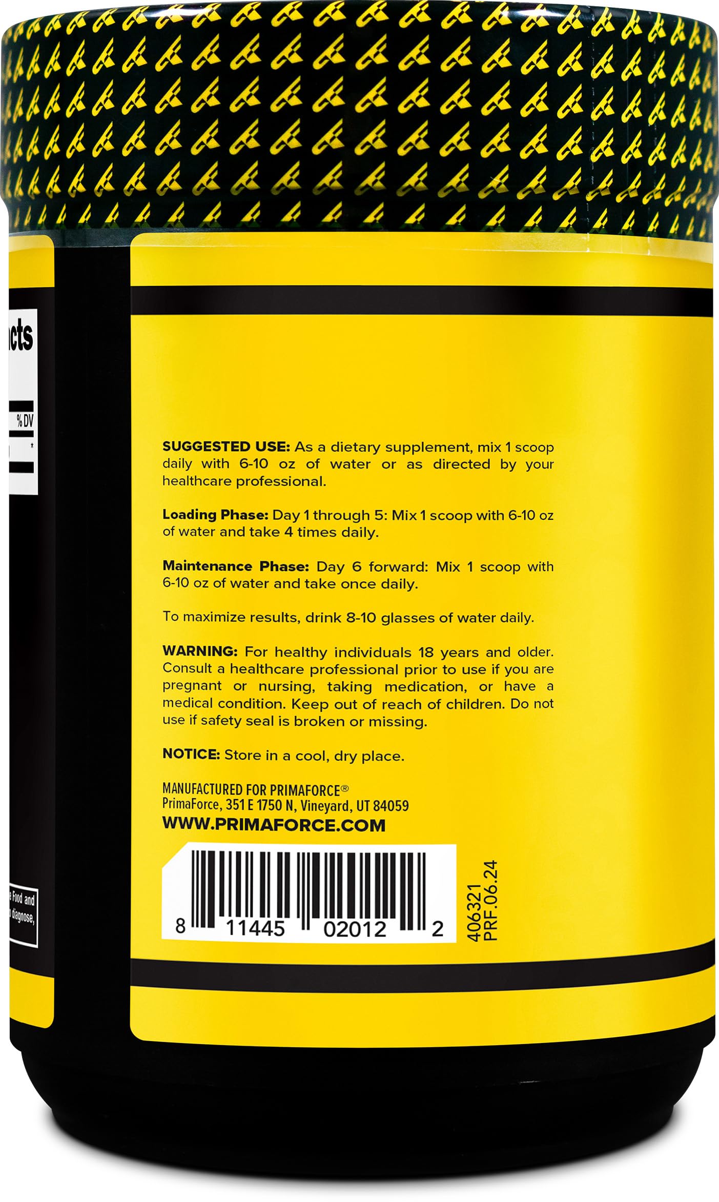 Primaforce Creatine Monohydrate micronized powder texture for smooth drink mix.
