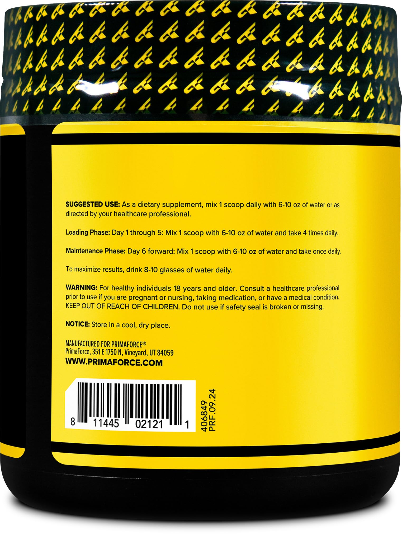 Primaforce Creatine powder stirred in a glass for quick mixing