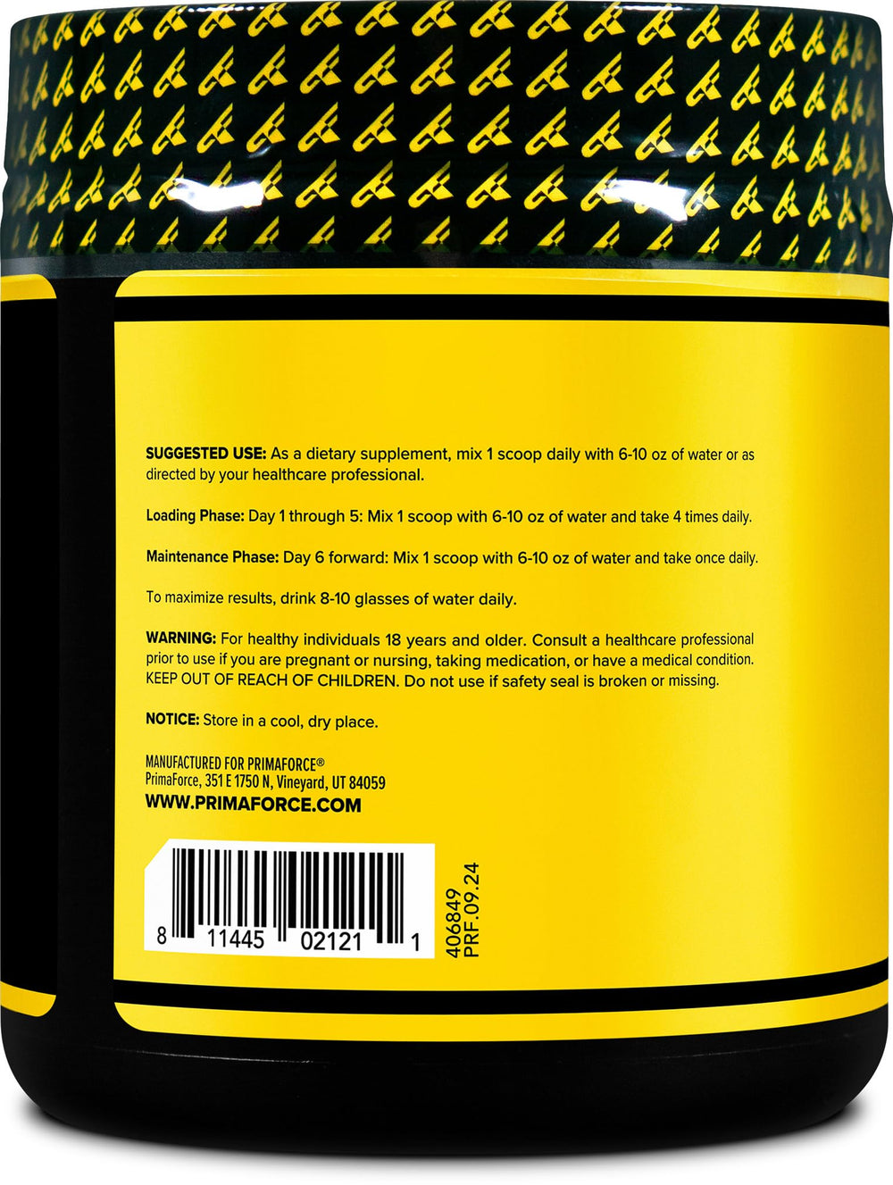 Primaforce Creatine powder stirred in a glass for quick mixing
