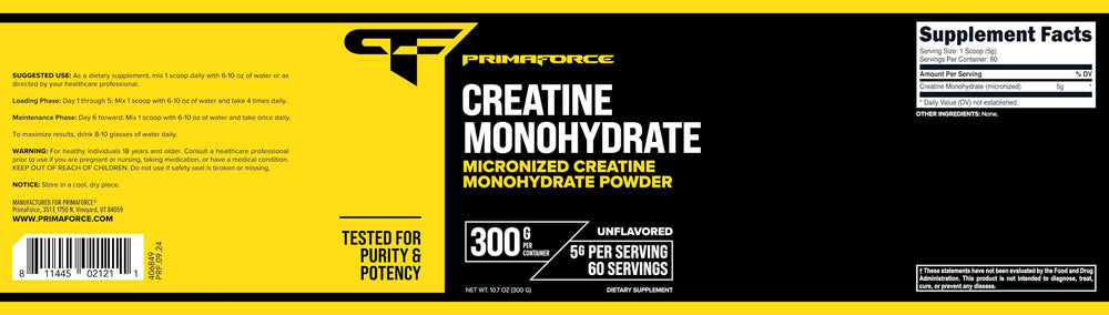 Primaforce Creatine powder ready to use in your shaker
