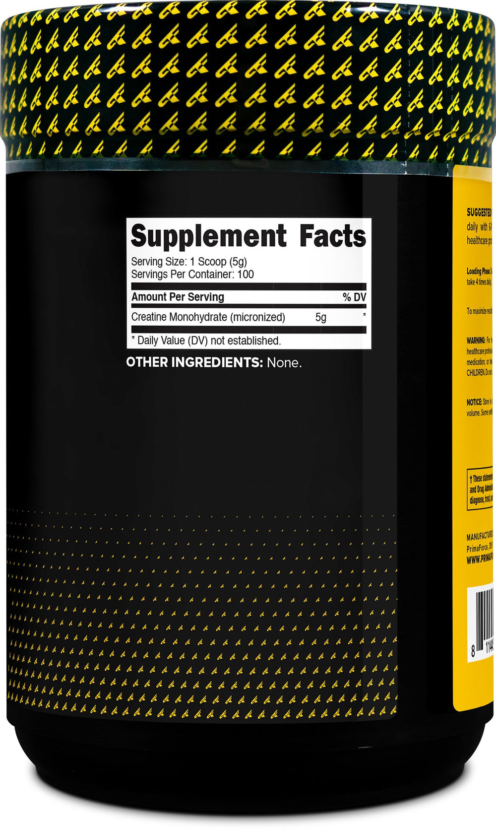 Primaforce creatine powder in a glass shows smooth mixability in water.