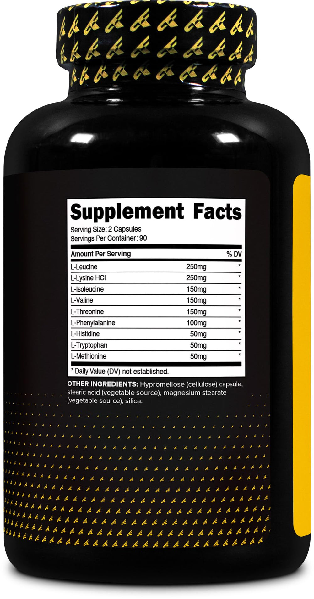 Primaforce EAA capsules with glass of water, simple post-workout refreshment.