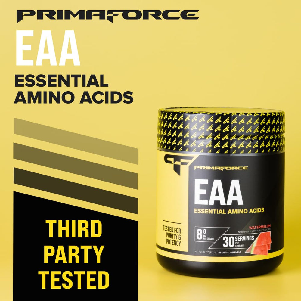 Primaforce EAA Powder pre-workout setup shows convenient serving