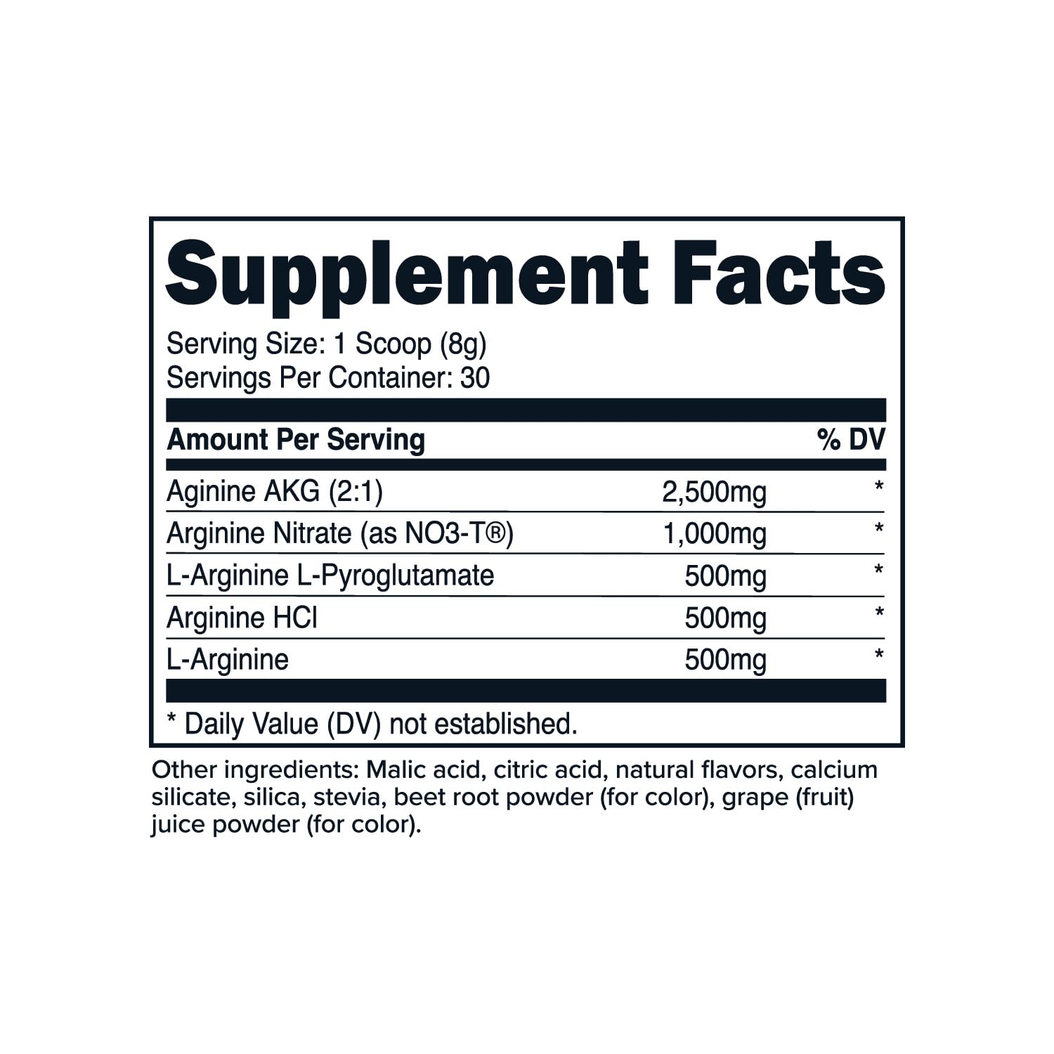 Primaforce L-Arginine Complex Powder mixed berry tub with scoop for daily servings.