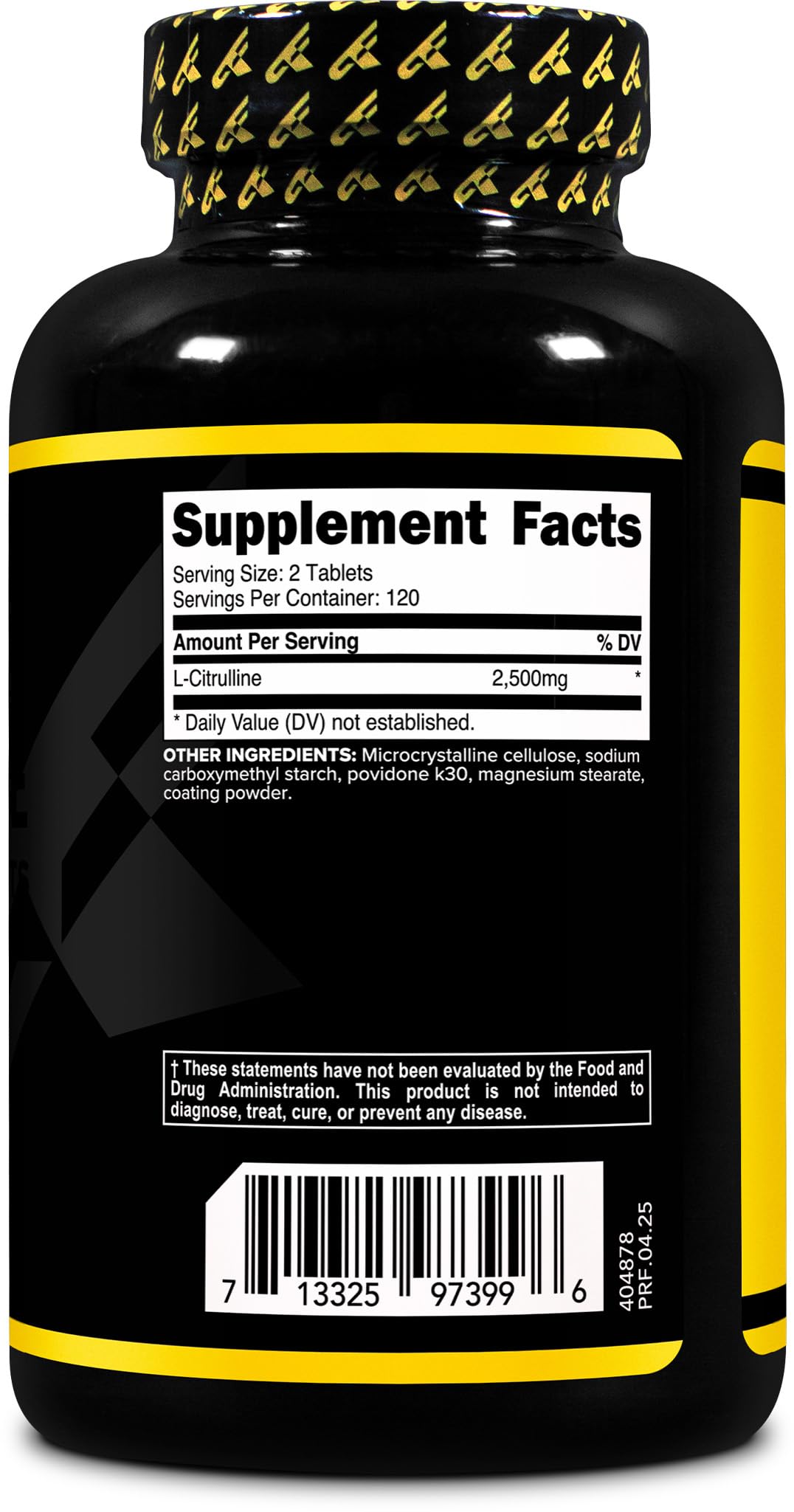 Primaforce L-Citrulline lab-testing label emphasizes ISO-backed quality.