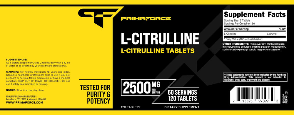 Primaforce L-Citrulline box and bottle for daily routine