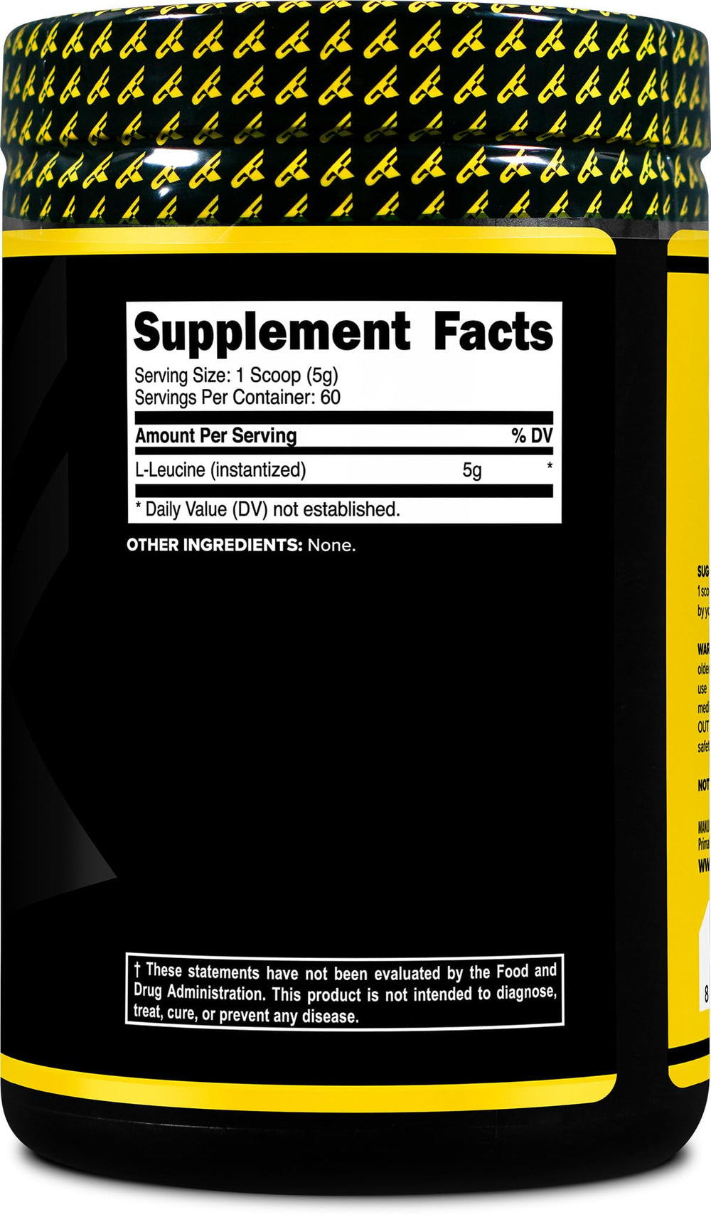 Primaforce L-Leucine powder jar, ideal for daily supplementation.