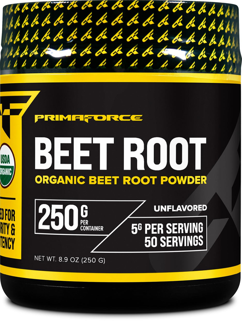 Primaforce Organic Beet Root Powder packaging promotes premium quality for daily smoothies.